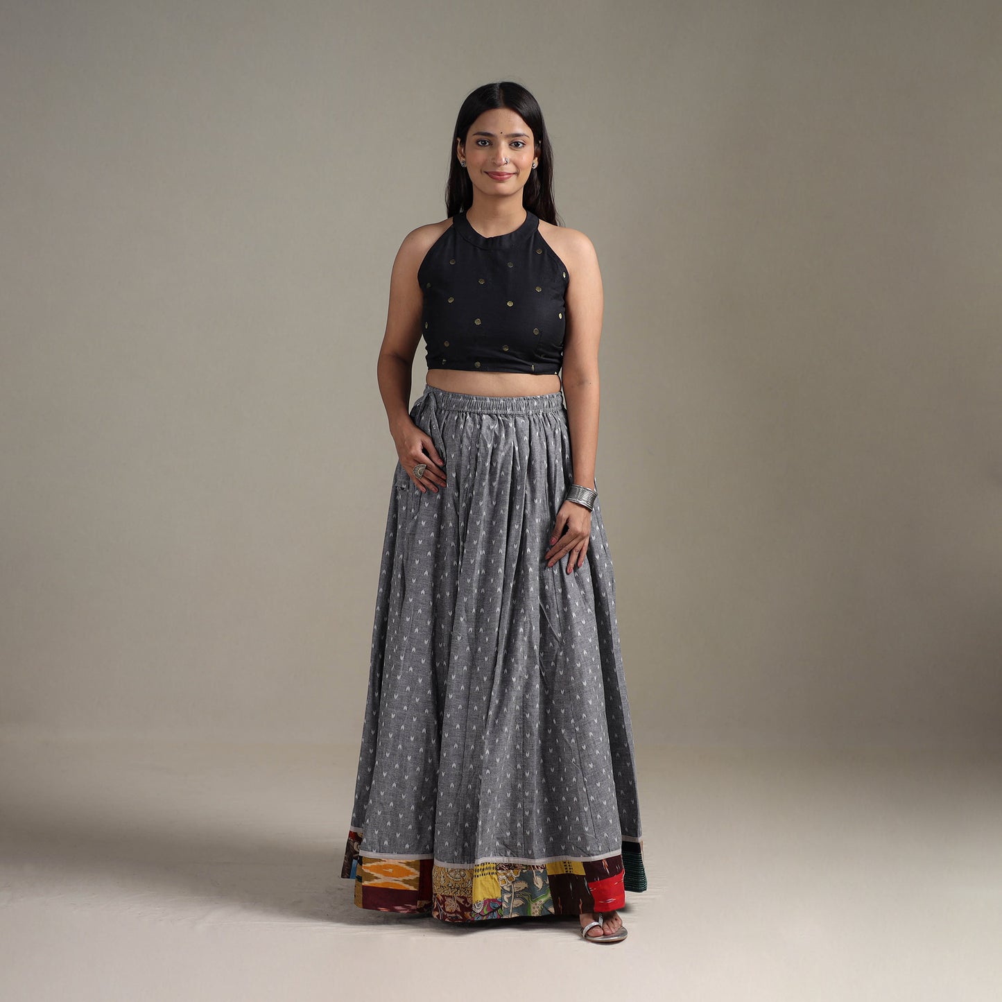 Jacquard 24 Kali Patchwork Cotton Long Skirt 15