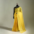 Yellow - Nazaakat Kota Doria Cotton Plain Saree with Blouse & Jewellery Set 50