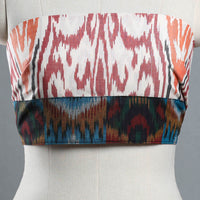 White - Cotton Pochampally Ikat Blouse Piece 56