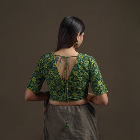 Ajrakh Hand Block Print Natural Dyed Cotton Readymade Blouse 13