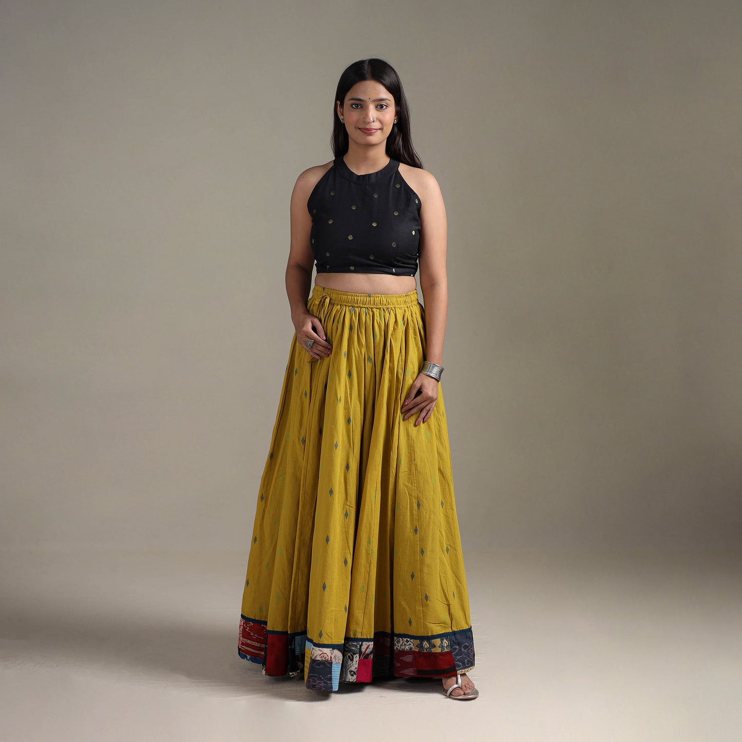 Jacquard 24 Kali Patchwork Cotton Long Skirt 30