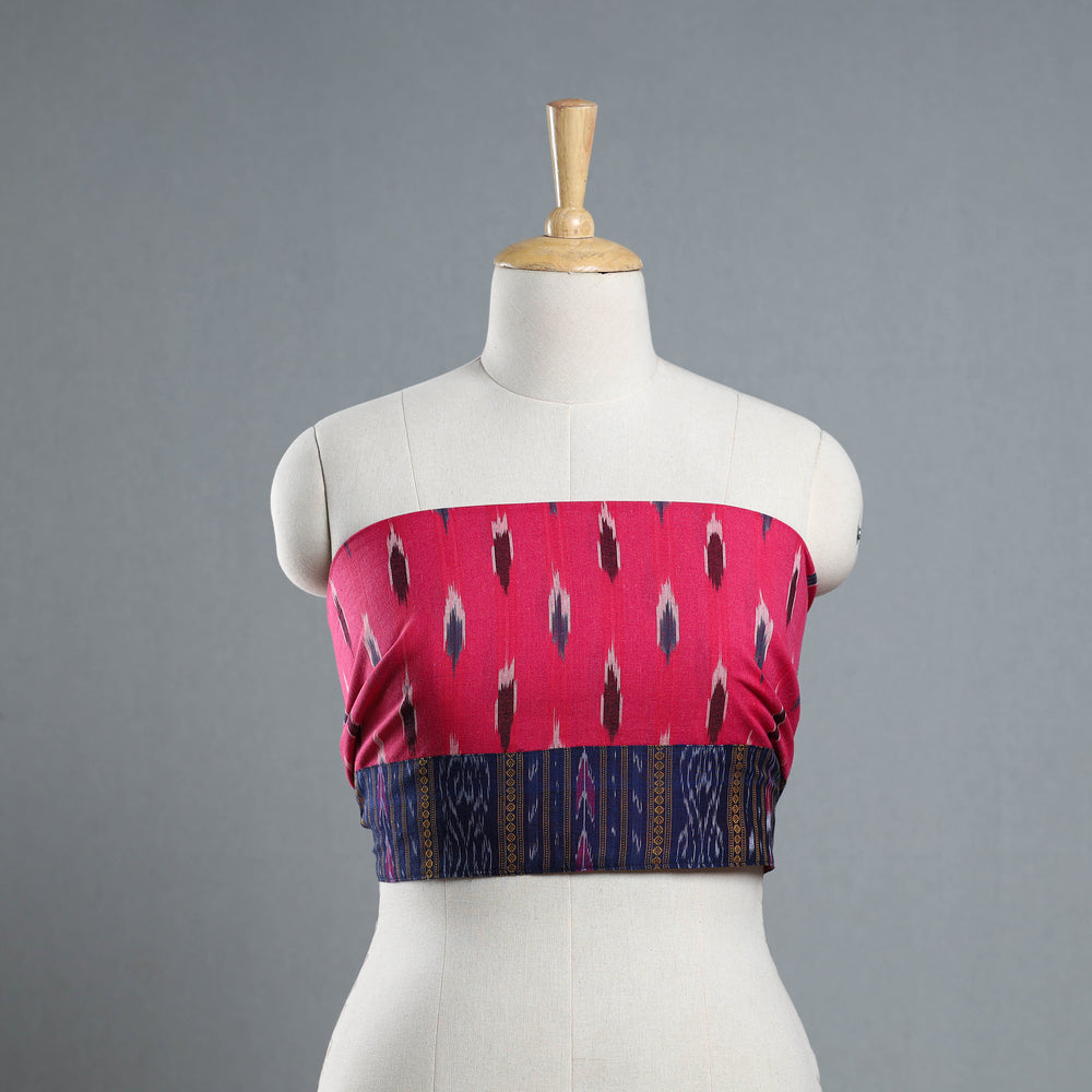 Pink - Cotton Pochampally Ikat Blouse Piece 57