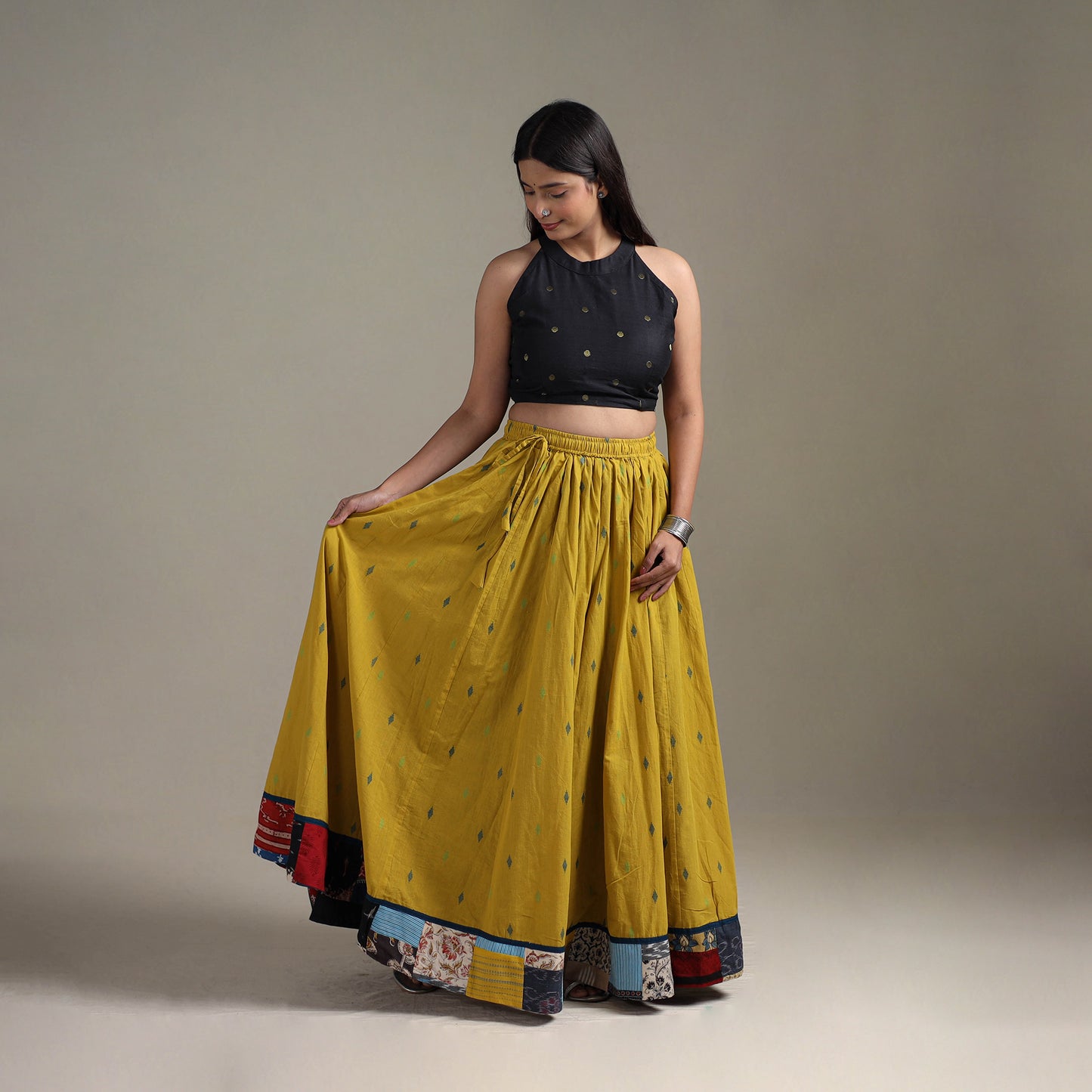 Jacquard 24 Kali Patchwork Cotton Long Skirt 30