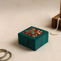 Kalamkari Handpainted Ghicha Silk Bangle Box (Small) 42