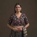 Ajrakh Hand Block Print Natural Dyed Cotton Readymade Blouse 12