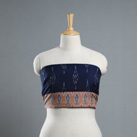 Blue - Cotton Pochampally Ikat Blouse Piece 60