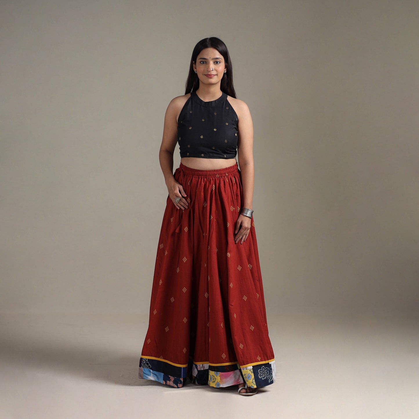 Jacquard 24 Kali Patchwork Cotton Long Skirt 29