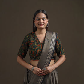 Ajrakh Hand Block Print Natural Dyed Cotton Readymade Blouse 11