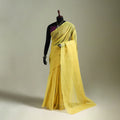 Yellow - Nazaakat Kota Doria Cotton Plain Saree with Blouse & Jewellery Set 51