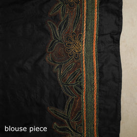 Black - bengal hand embroidery bangalore silk handloom