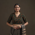Ajrakh Hand Block Print Natural Dyed Cotton Readymade Blouse 11