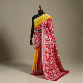 Red - bengal hand embroidery bangalore silk handloom kantha