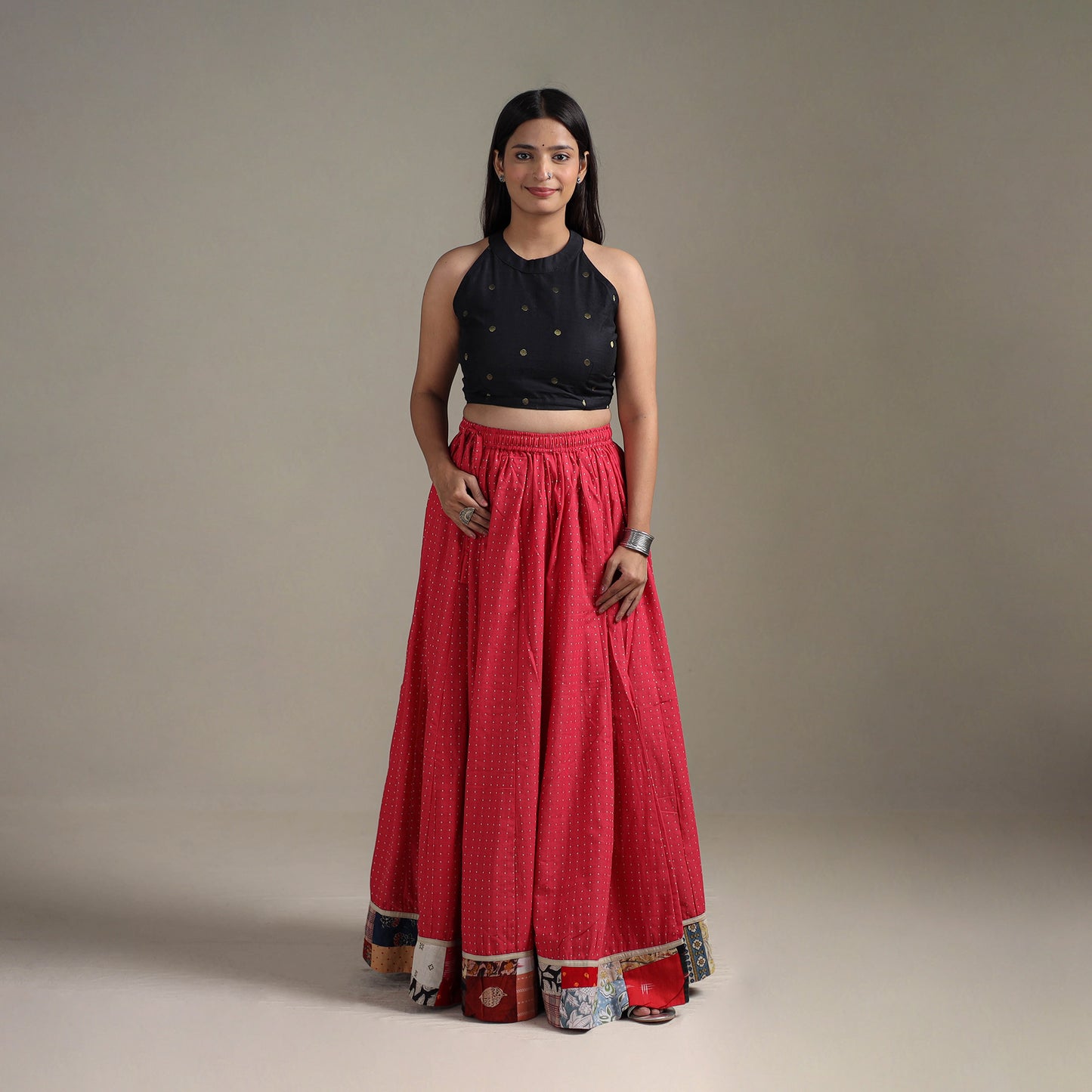 Jacquard 24 Kali Patchwork Cotton Long Skirt 16