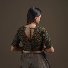 Ajrakh Hand Block Print Natural Dyed Cotton Readymade Blouse 11