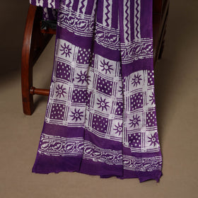 Purple - 3pc cotton kutch batik dress material 05
