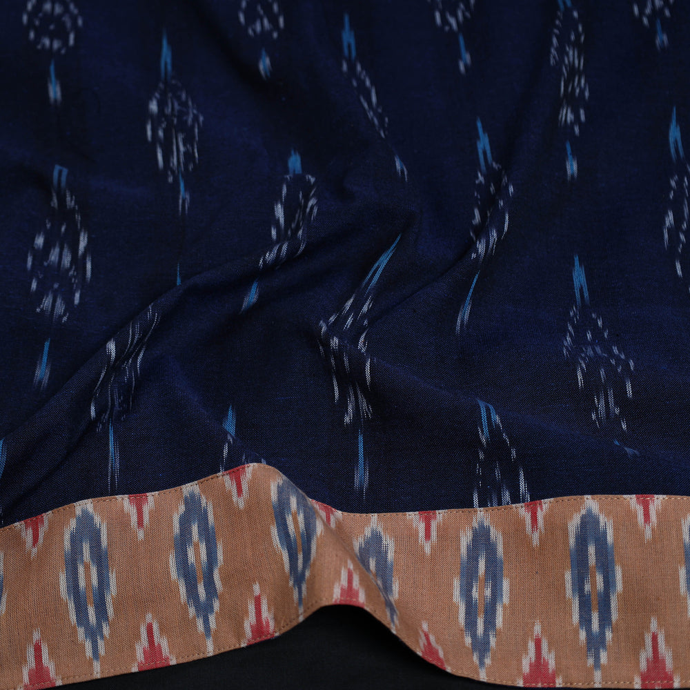 Blue - Cotton Pochampally Ikat Blouse Piece 60