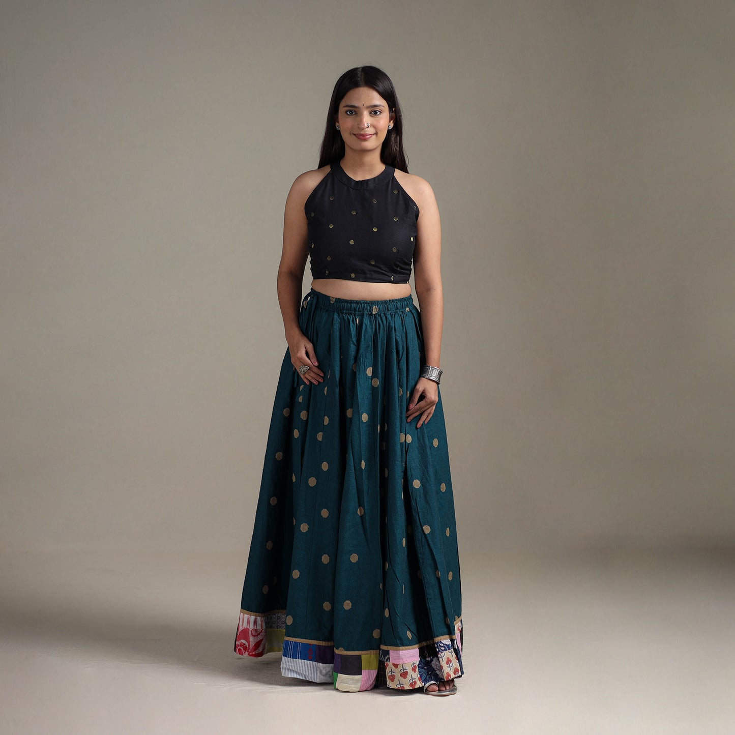 Jacquard 24 Kali Patchwork Cotton Long Skirt 17