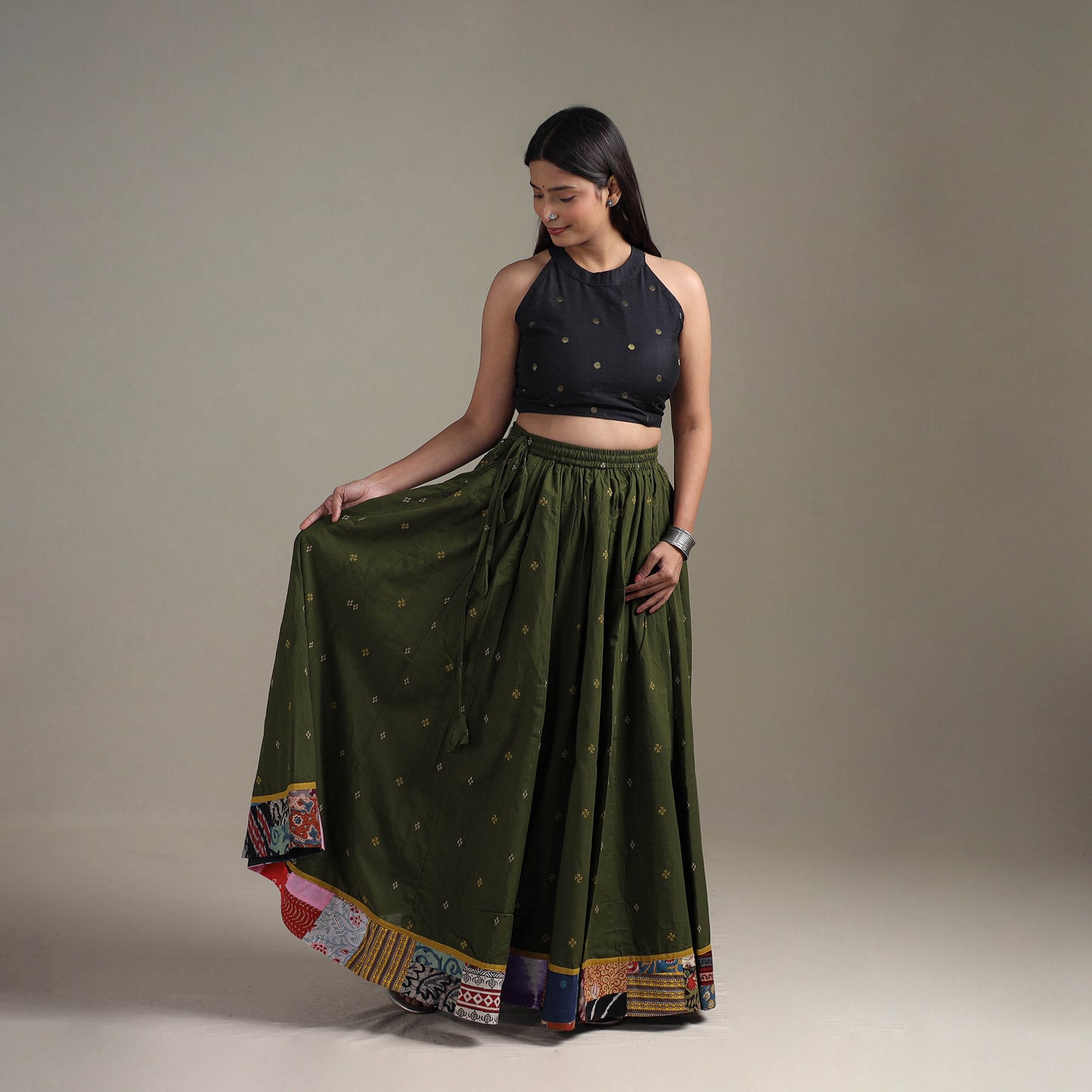 Jacquard 24 Kali Patchwork Cotton Long Skirt 19