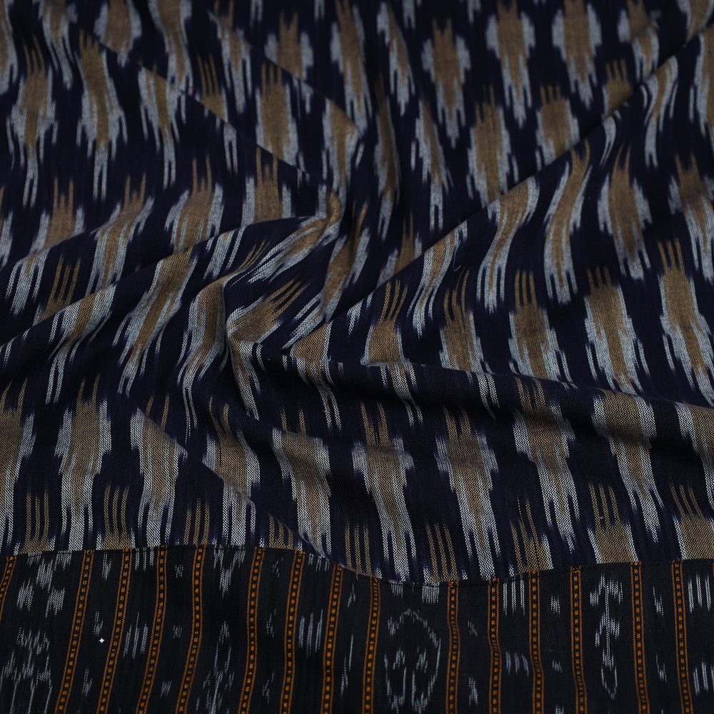 Blue - Cotton Pochampally Ikat Blouse Piece 46