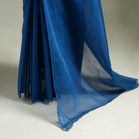 Blue - Nazaakat Kota Doria Cotton Plain Saree with Blouse & Jewellery Set 54