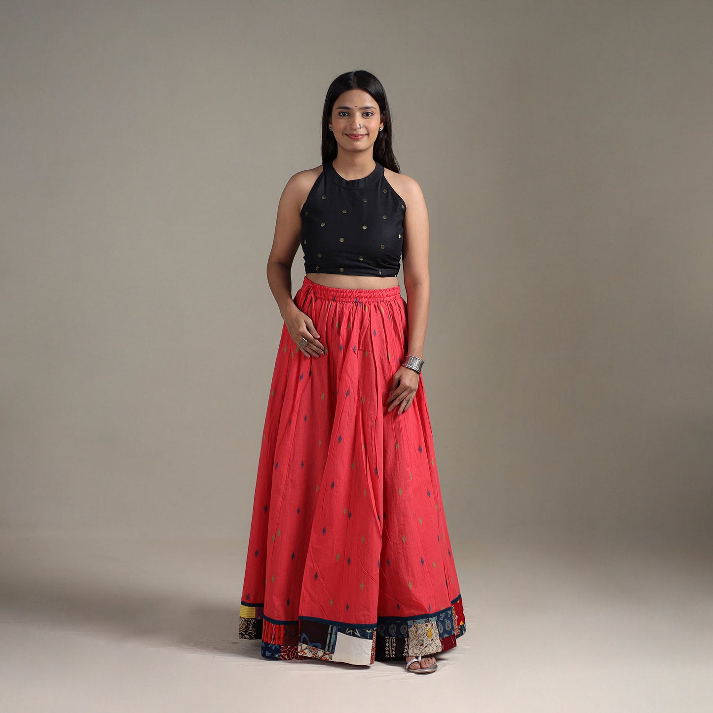 Jacquard 24 Kali Patchwork Cotton Long Skirt 21