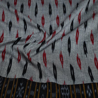 Grey - Cotton Pochampally Ikat Blouse Piece 37