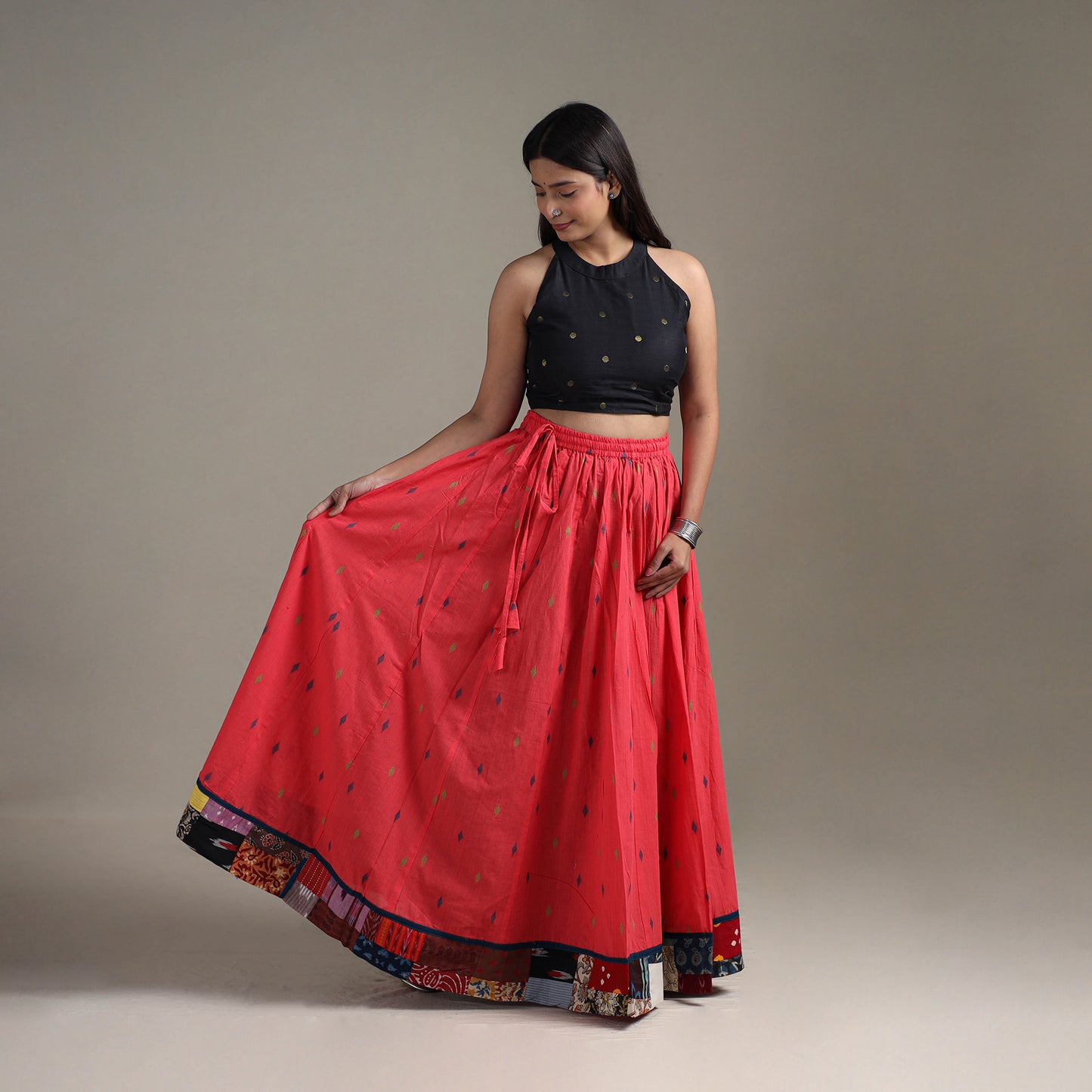 Jacquard 24 Kali Patchwork Cotton Long Skirt 21