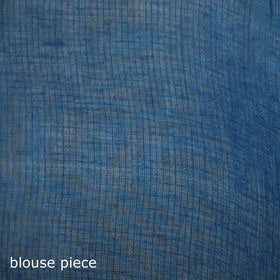 Blue - Nazaakat Kota Doria Cotton Plain Saree with Blouse & Jewellery Set 54
