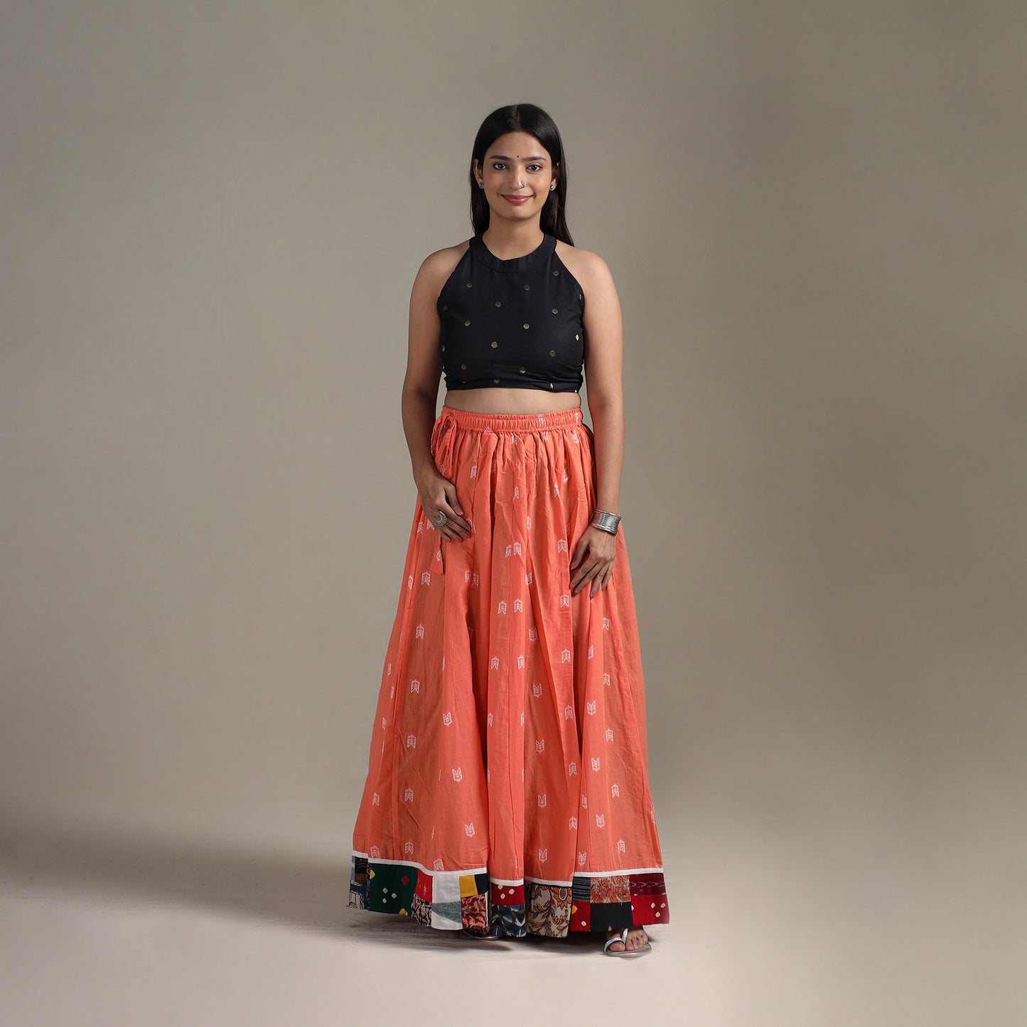 Jacquard 24 Kali Patchwork Cotton Long Skirt 24