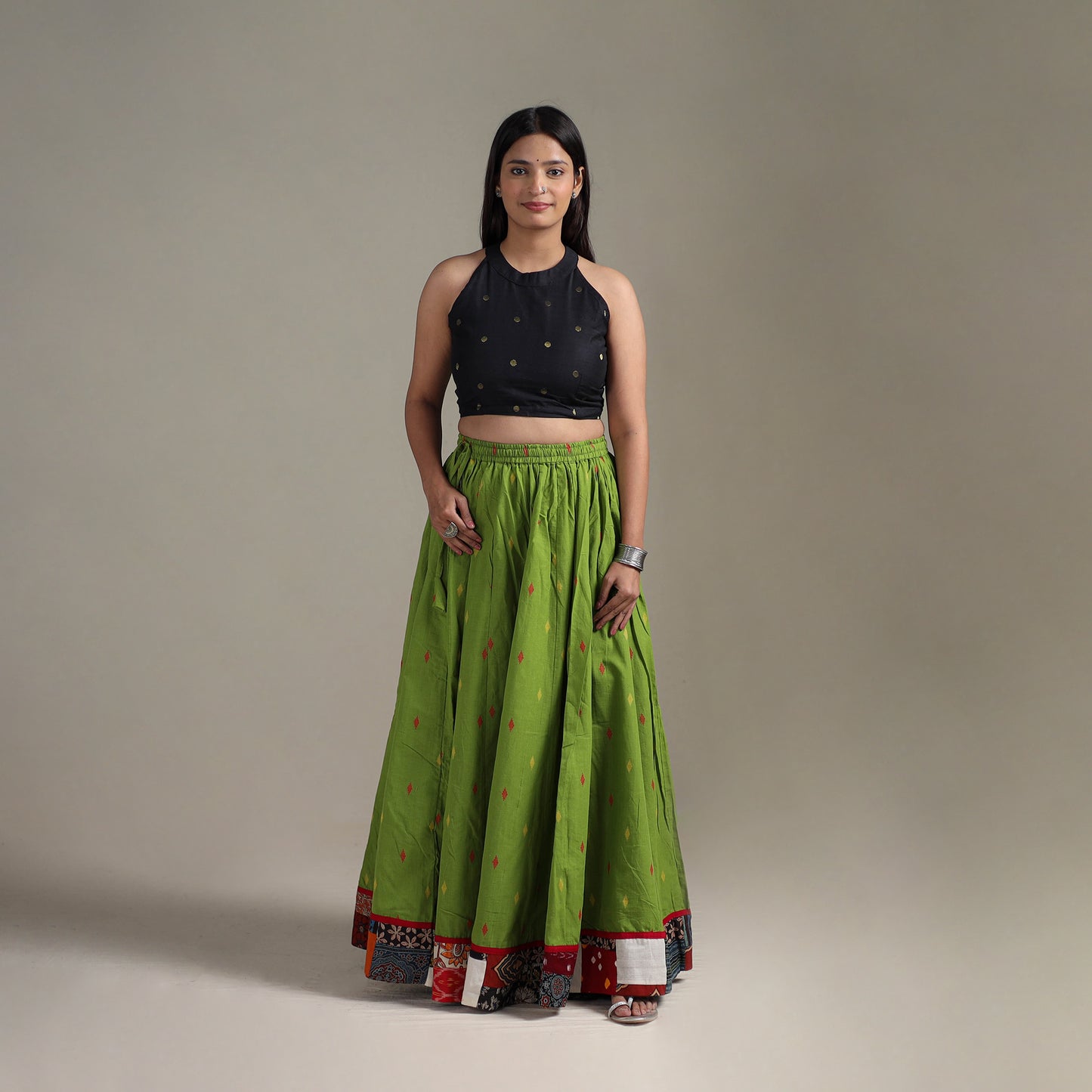Jacquard 24 Kali Patchwork Cotton Long Skirt 25