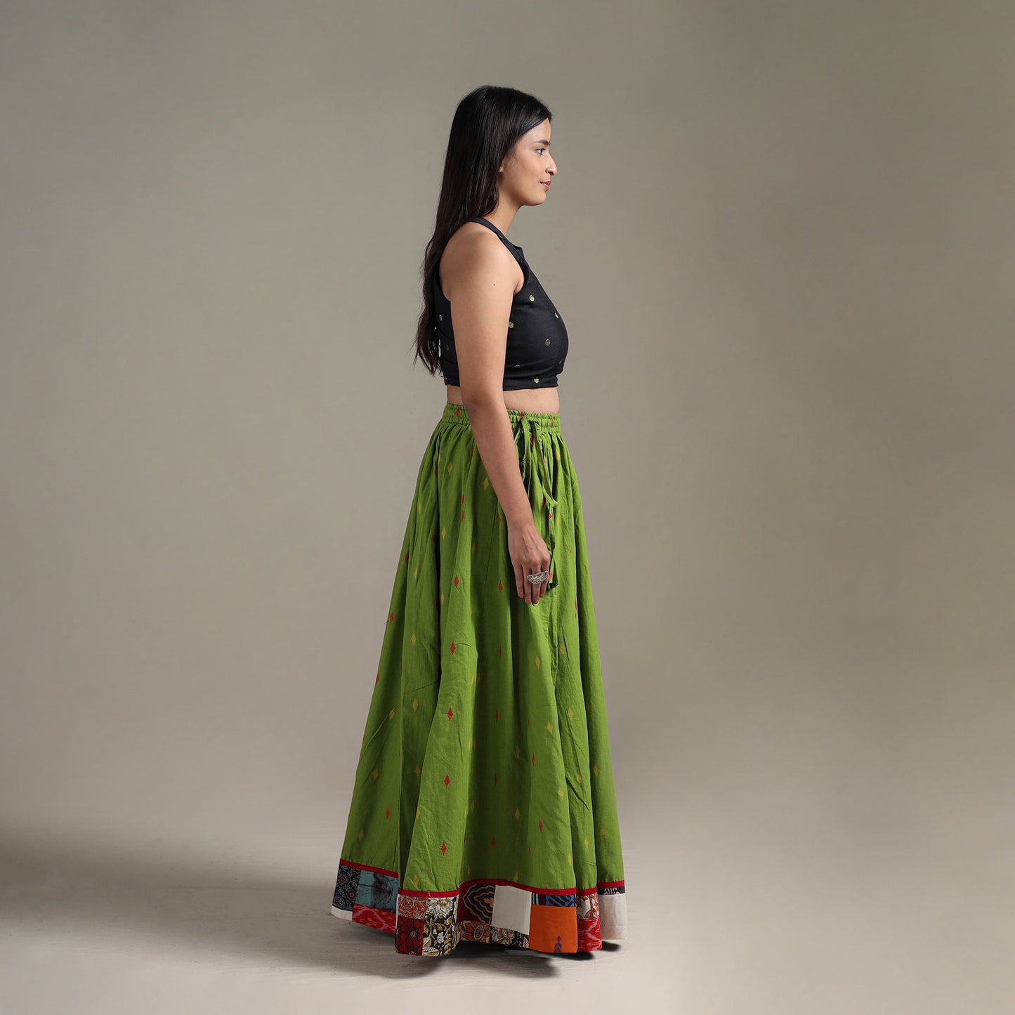 Jacquard 24 Kali Patchwork Cotton Long Skirt 25