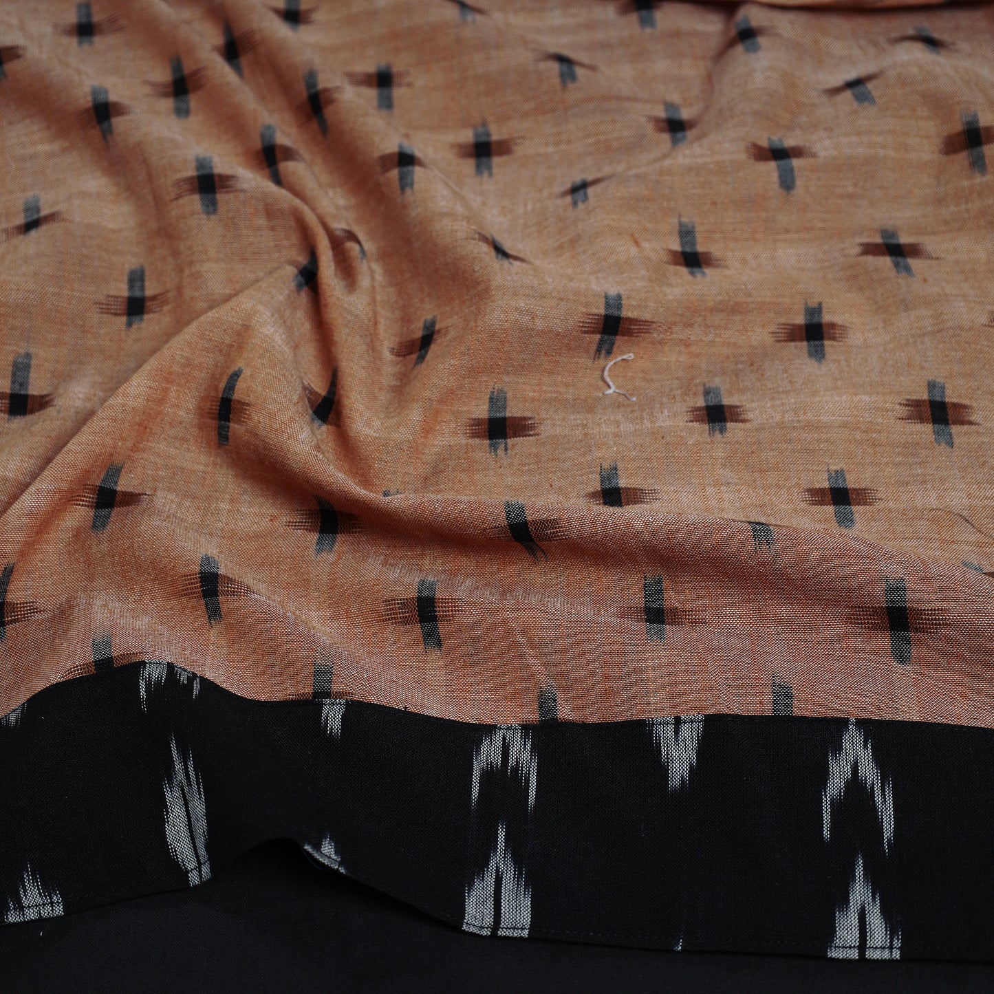 Beige - Cotton Pochampally Ikat Blouse Piece 16