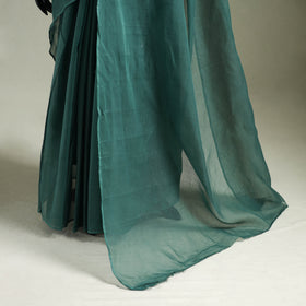 Green - Nazaakat Kota Doria Cotton Plain Saree with Blouse & Jewellery Set 57