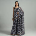 Buy Leheriya Tie-Dye Mothra Chanderi Silk Saree with Zari Border 45 Online l iTokri.com