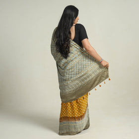 Ajrakh Bandhani Modal Silk Saree Oline in India 