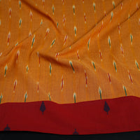 Orange - Cotton Pochampally Ikat Blouse Piece 13