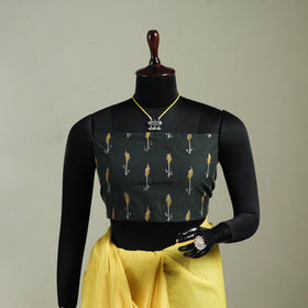 Yellow - Nazaakat Kota Doria Cotton Plain Saree with Blouse & Jewellery Set 58