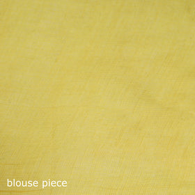 Yellow - Nazaakat Kota Doria Cotton Plain Saree with Blouse & Jewellery Set 58