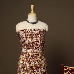 Maroon - 3pc cotton kutch batik dress material 14