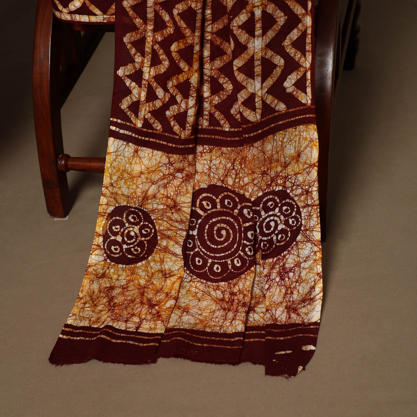 Maroon - 3pc cotton kutch batik dress material 14