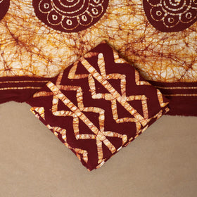Maroon - 3pc cotton kutch batik dress material 14