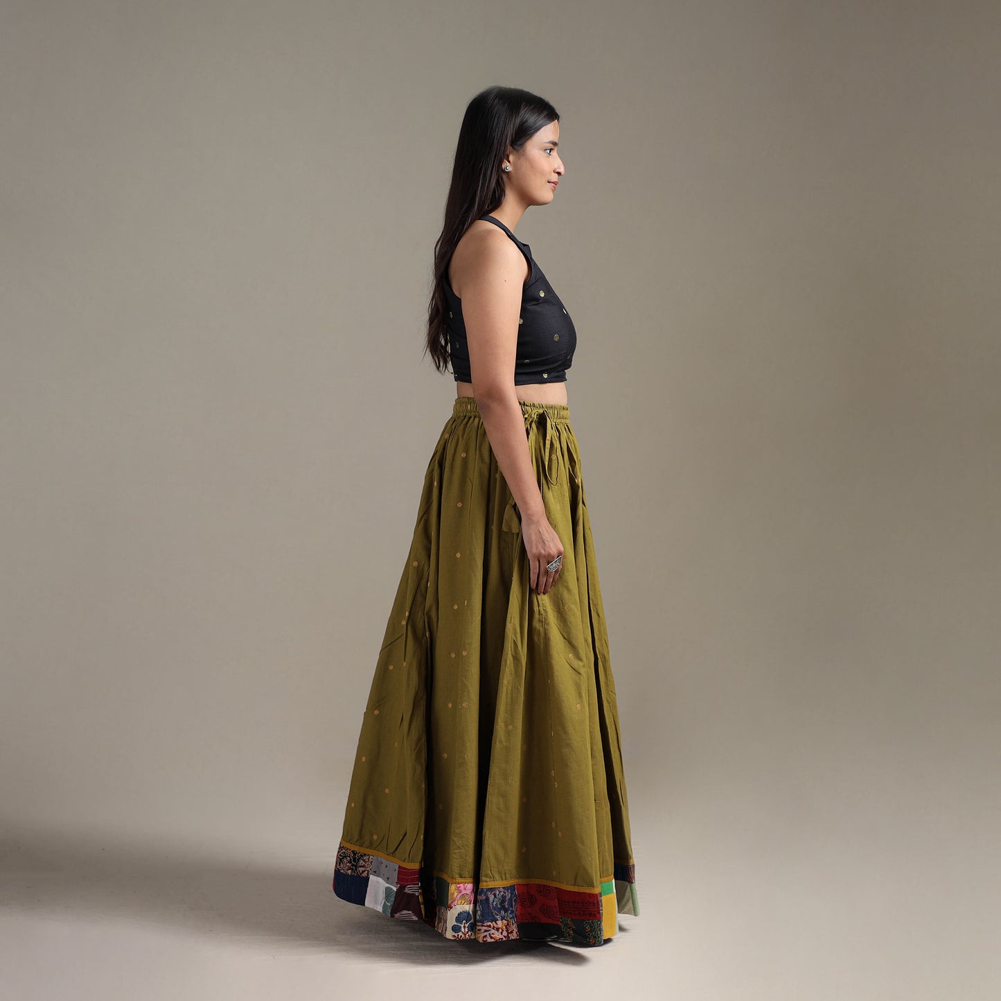 Jacquard 24 Kali Patchwork Cotton Long Skirt 32