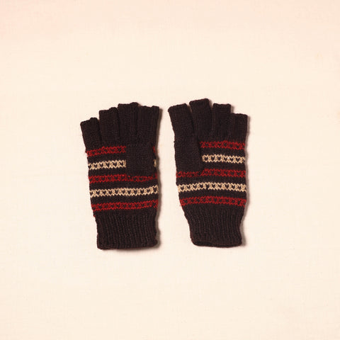 Brown Kumaun Hand Knitted Woollen Hand Gloves (Adult)