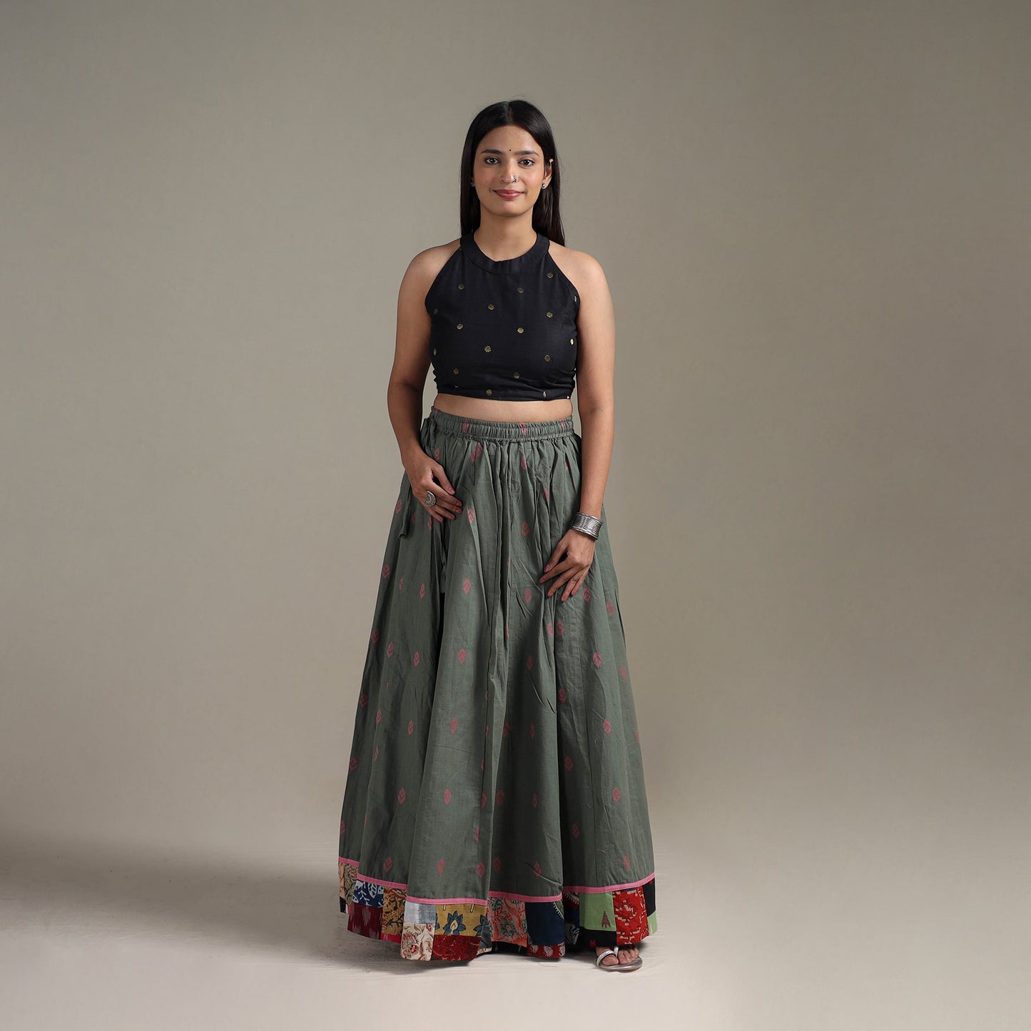 Jacquard 24 Kali Patchwork Cotton Long Skirt 34