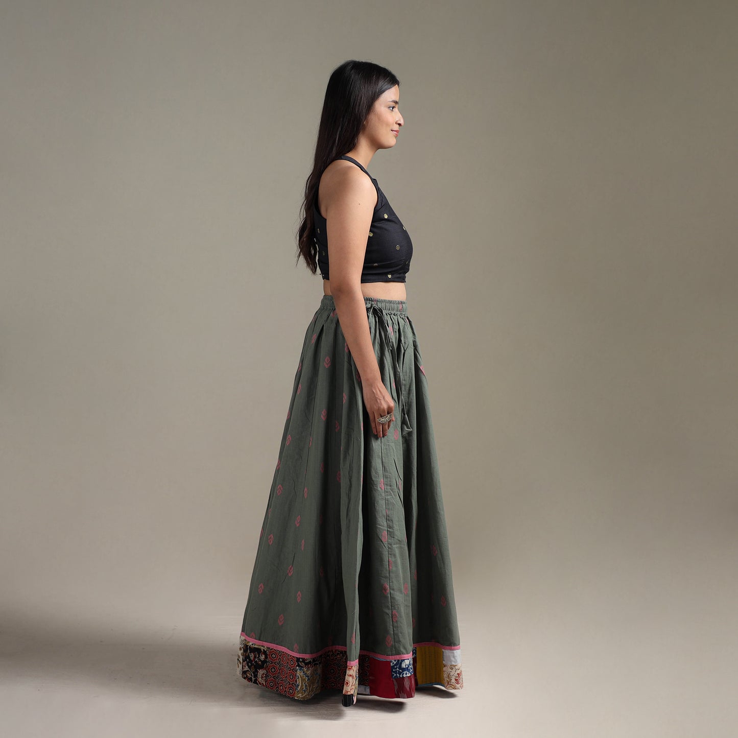 Jacquard 24 Kali Patchwork Cotton Long Skirt 34