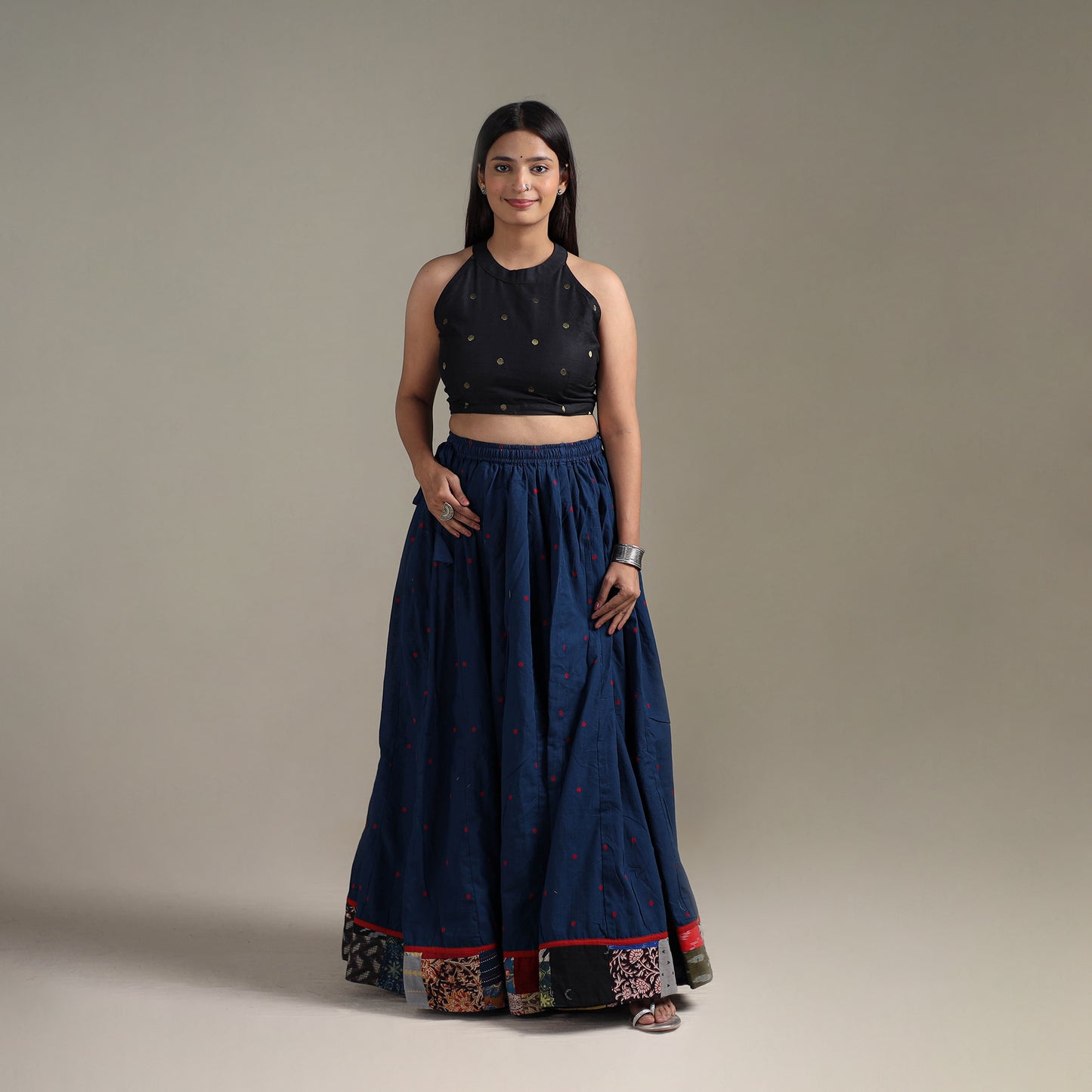 Jacquard 24 Kali Patchwork Cotton Long Skirt 36