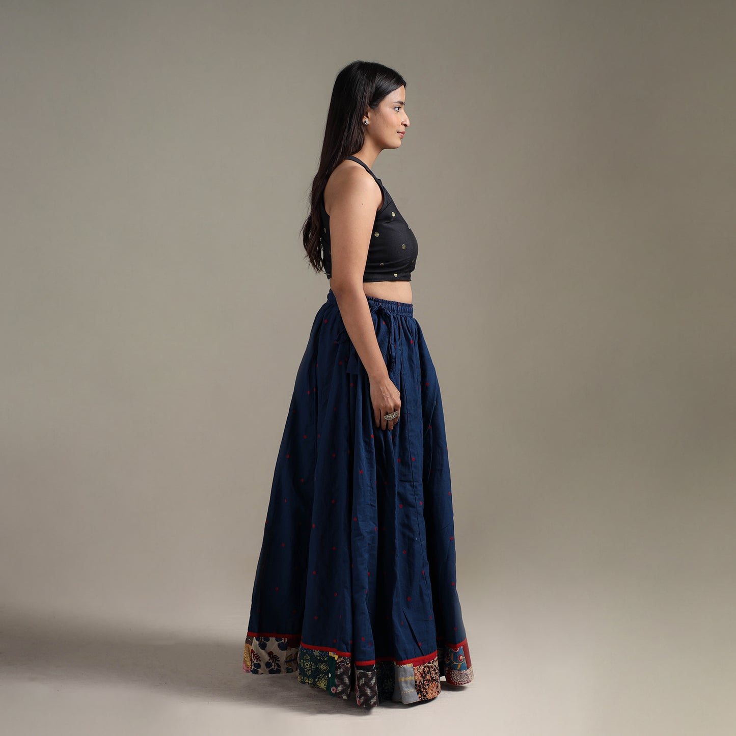 Jacquard 24 Kali Patchwork Cotton Long Skirt 36