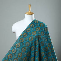 Green - Block Printed Cotton Jahota Fabric 08