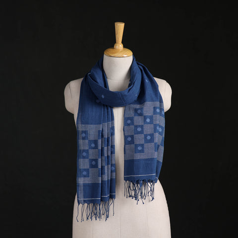 Phulia Jamdani Pure Handloom Cotton Stole with Tassels 41