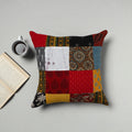 Multicolor - handcrafted cotton patchwork cushion cover 01